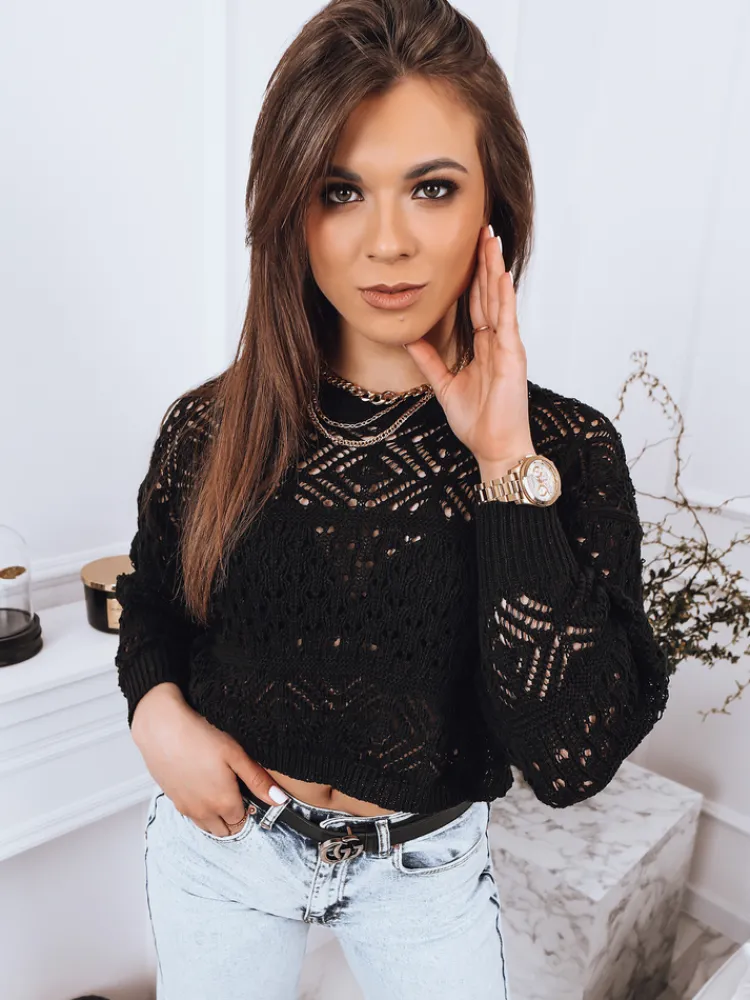 Swetry Damskie>Dstreet Sweter damski NADINA czarny MY1544