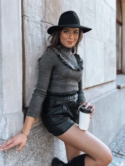 Swetry Damskie>Dstreet Sweter damski NOAH ciemnoszary MY1404