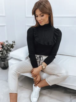 Swetry Damskie>Dstreet Sweter damski NOAH czarny MY1414