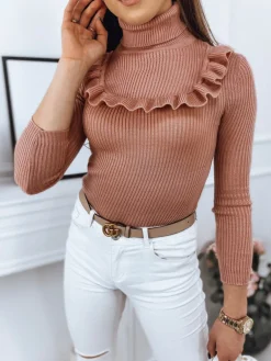 Swetry Damskie>Dstreet Sweter damski NOAH różowy MY1405