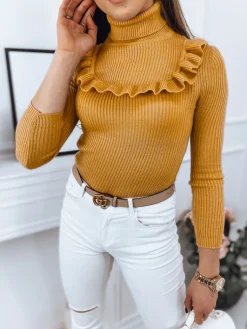 Swetry Damskie>Dstreet Sweter damski NOAH żółty MY1408