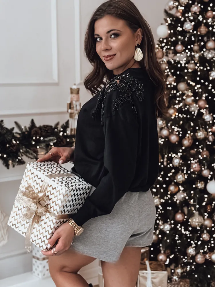 Swetry Damskie>Dstreet Sweter damski one size ORELIS czarny MY2371