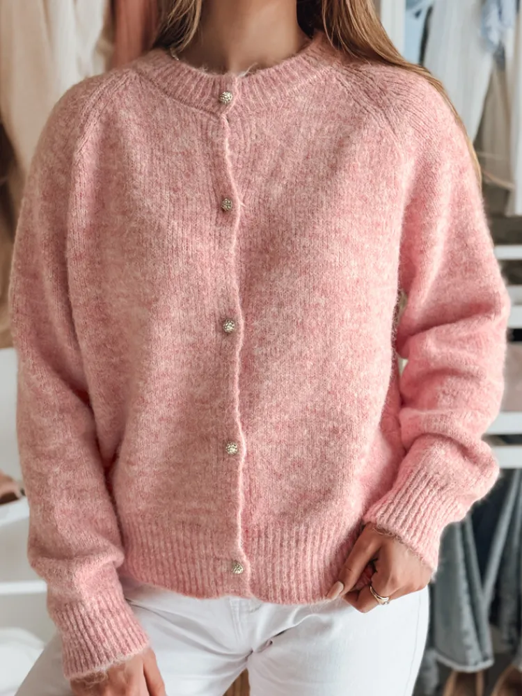 Swetry Damskie>Dstreet Sweter damski one size oversize SOFTELLS różowy MY2471