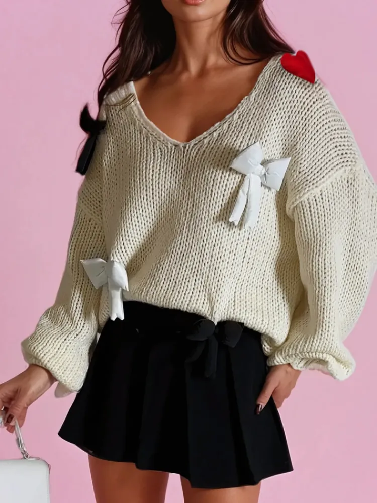 Swetry Damskie>Dstreet Sweter damski one size PUREBOW beżowy MY2363