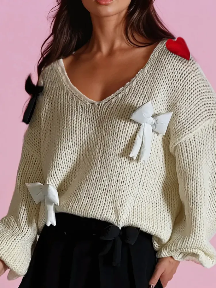 Swetry Damskie>Dstreet Sweter damski one size PUREBOW beżowy MY2363