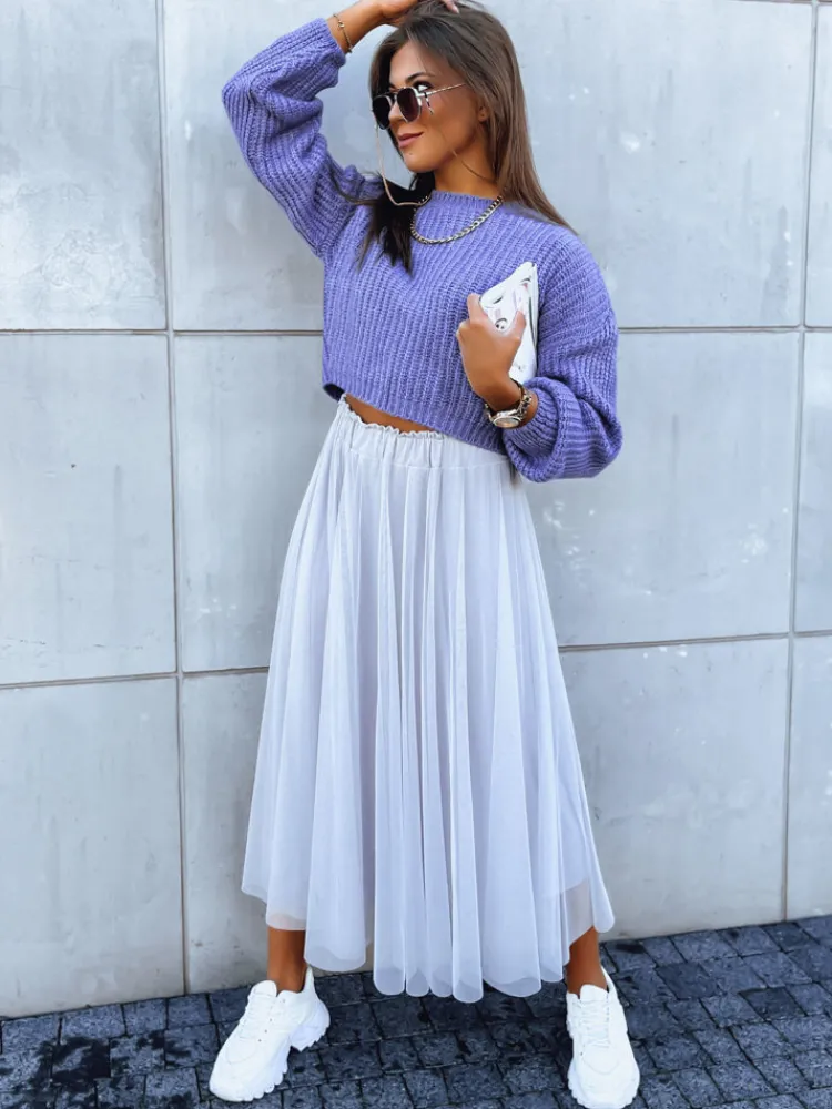 Swetry Damskie>Dstreet Sweter damski oversize BILLIS ciemnofioletowy MY2230