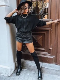 Swetry Damskie>Dstreet Sweter damski oversize CAMELLIA czarny MY2108