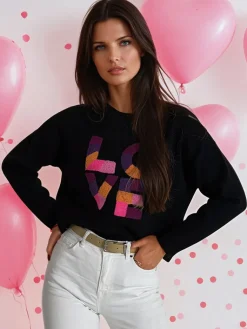 Swetry Damskie>Dstreet Sweter damski oversize HARPER czarny MY1982