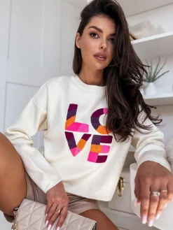 Swetry Damskie>Dstreet Sweter damski oversize HARPER ecru MY1986