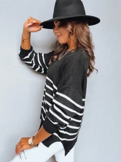 Swetry Damskie>Dstreet Sweter damski oversize SEWERUS czarny MY2087