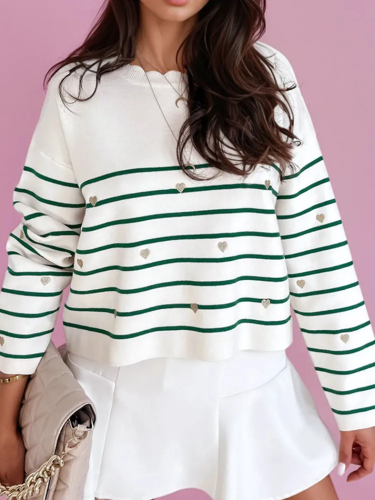 Swetry Damskie>Dstreet Sweter damski VELORIA zielony MY2027