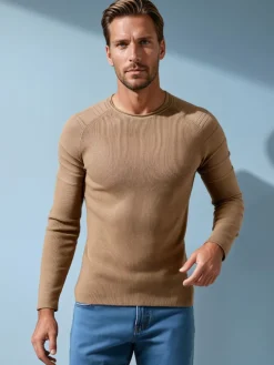 Swetry Męskie>Dstreet Sweter męski beżowy WX2288