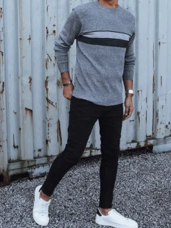 Swetry Męskie>Dstreet Sweter męski beżowy WX2211