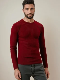 Swetry Męskie>Dstreet Sweter męski bordowy WX2295