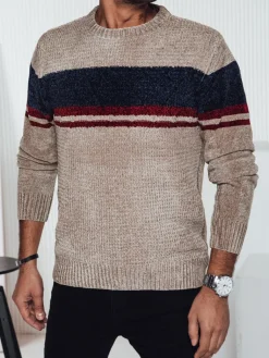 Swetry Męskie>Dstreet Sweter męski brązowy WX2243