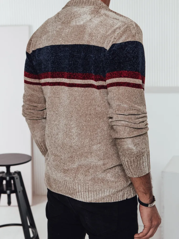 Swetry Męskie>Dstreet Sweter męski brązowy WX2243