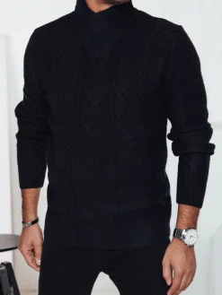 Swetry Męskie>Dstreet Sweter męski czarny WX2253