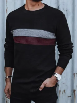 Swetry Męskie>Dstreet Sweter męski czarny WX2209