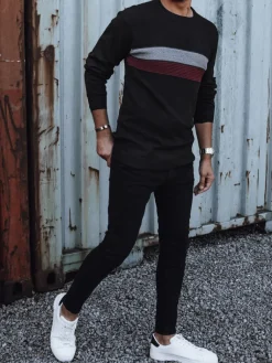 Swetry Męskie>Dstreet Sweter męski czarny WX2209