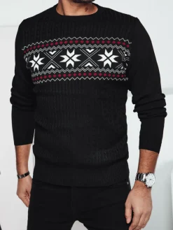 Swetry Męskie>Dstreet Sweter męski czarny WX2276