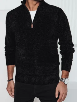 Swetry Męskie>Dstreet Sweter męski czarny WX2235