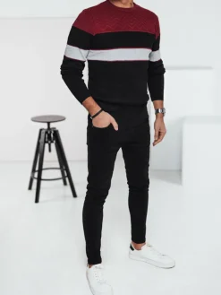 Swetry Męskie>Dstreet Sweter męski czarny WX2283