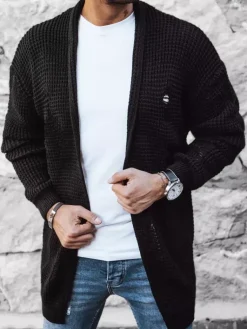 Swetry Męskie>Dstreet Sweter męski czarny WX1985