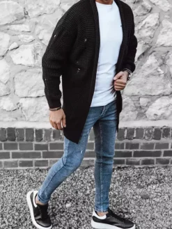 Swetry Męskie>Dstreet Sweter męski czarny WX1985