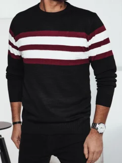 Swetry Męskie>Dstreet Sweter męski czarny WX2247