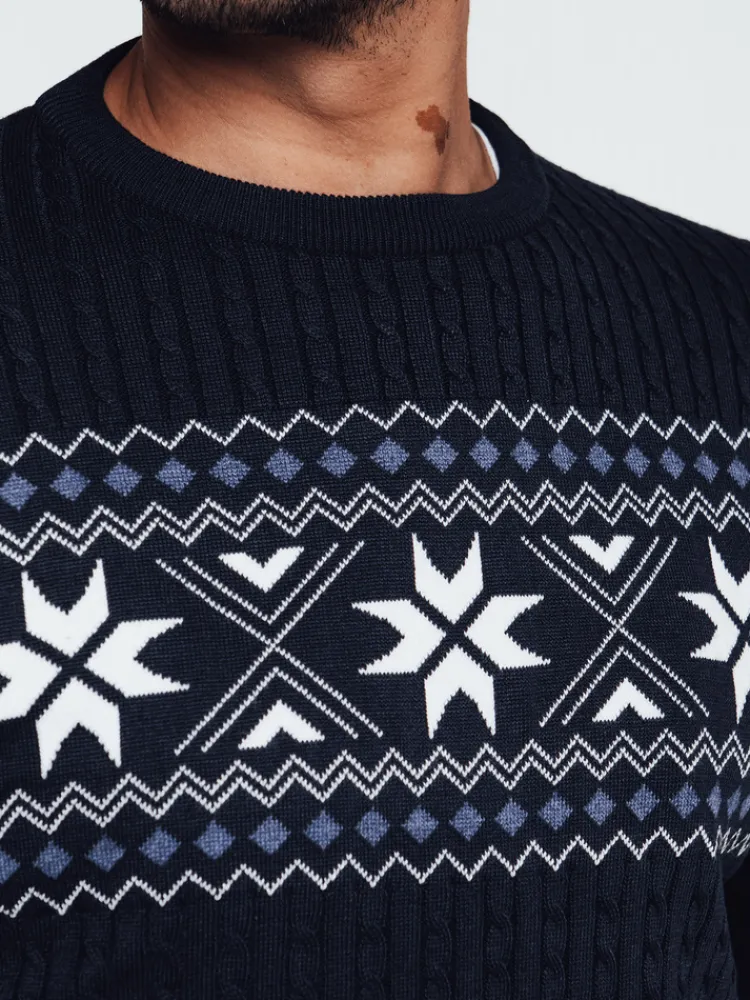 Swetry Męskie>Dstreet Sweter męski granatowy WX2277