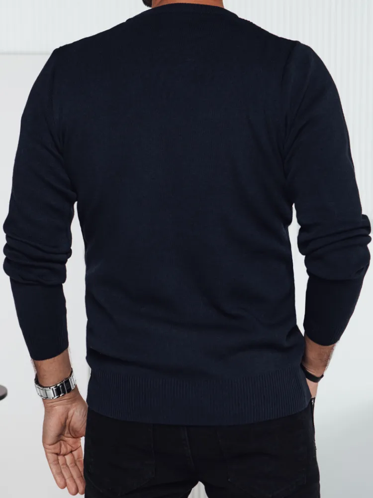 Swetry Męskie>Dstreet Sweter męski granatowy WX2277