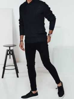 Swetry Męskie>Dstreet Sweter męski granatowy WX2257