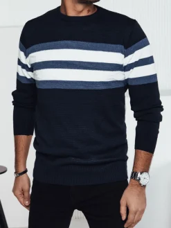 Swetry Męskie>Dstreet Sweter męski granatowy WX2248