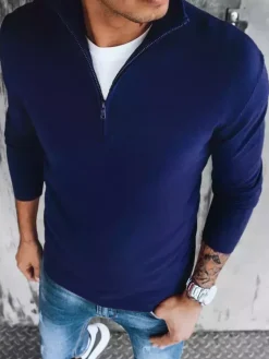 Swetry Męskie>Dstreet Sweter męski granatowy WX1893