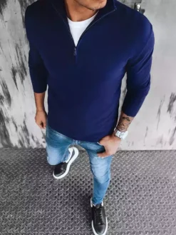 Swetry Męskie>Dstreet Sweter męski granatowy WX1893