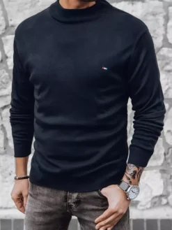 Swetry Męskie>Dstreet Sweter męski granatowy WX2021