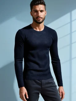 Swetry Męskie>Dstreet Sweter męski granatowy WX2296