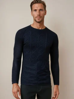 Swetry Męskie>Dstreet Sweter męski granatowy WX2300