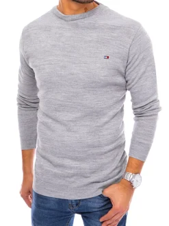 Swetry Męskie>Dstreet Sweter męski jasnoszary WX1827