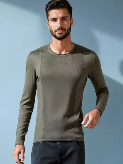 Swetry Męskie>Dstreet Sweter męski khaki WX2310