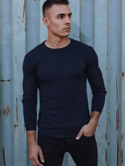 Swetry Męskie>Dstreet Sweter męski klasyczny granatowy WX2214