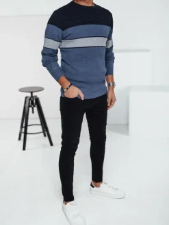 Swetry Męskie>Dstreet Sweter męski niebieski WX2286