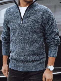 Swetry Męskie>Dstreet Sweter męski niebieski WX2199