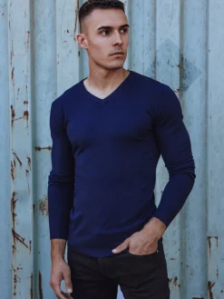 Swetry Męskie>Dstreet Sweter męski niebieski WX1915