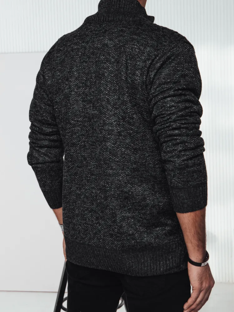 Swetry Męskie>Dstreet Sweter męski rozpinany ciemnoszary WX2252