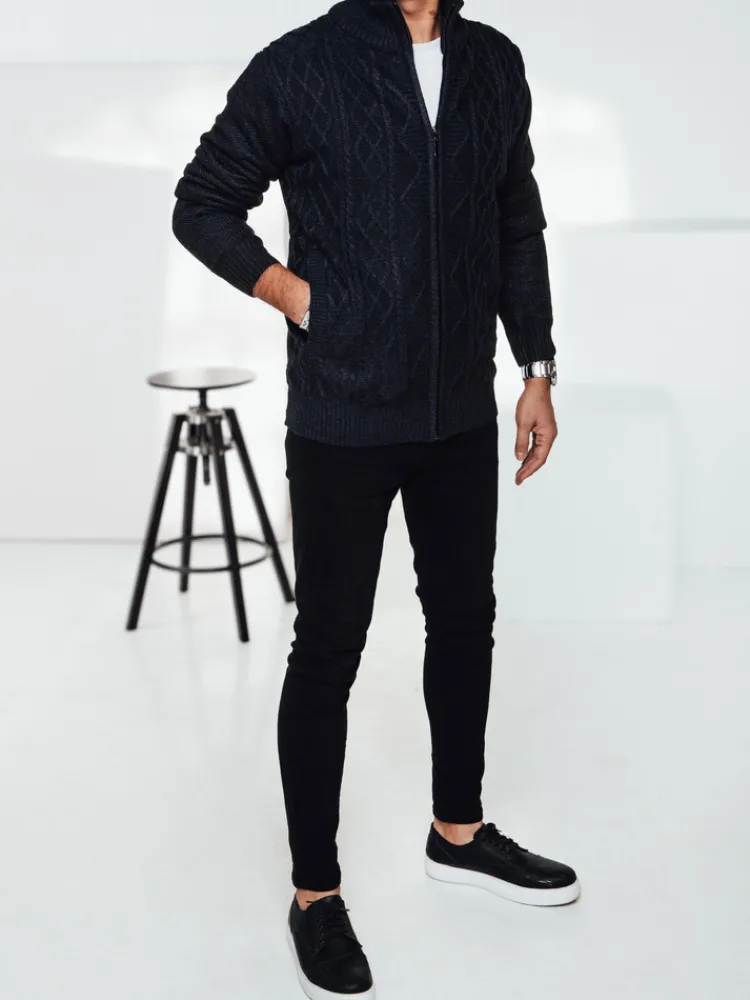 Swetry Męskie>Dstreet Sweter męski rozpinany granatowy WX2250