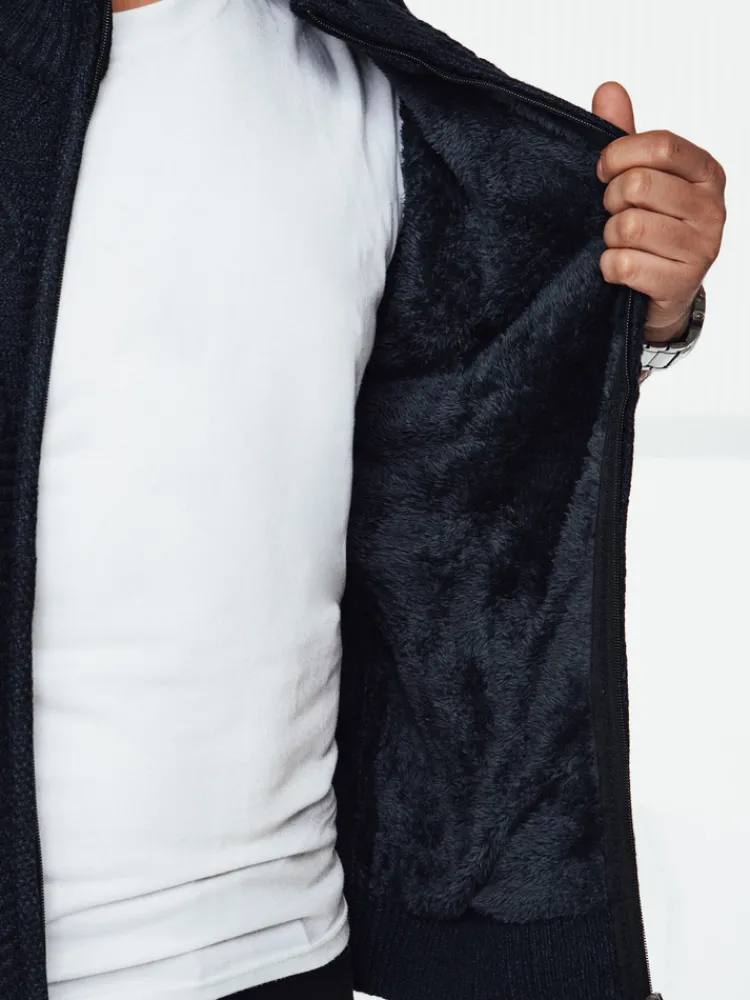 Swetry Męskie>Dstreet Sweter męski rozpinany granatowy WX2250