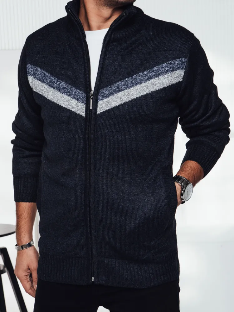 Swetry Męskie>Dstreet Sweter męski rozpinany granatowy WX2259