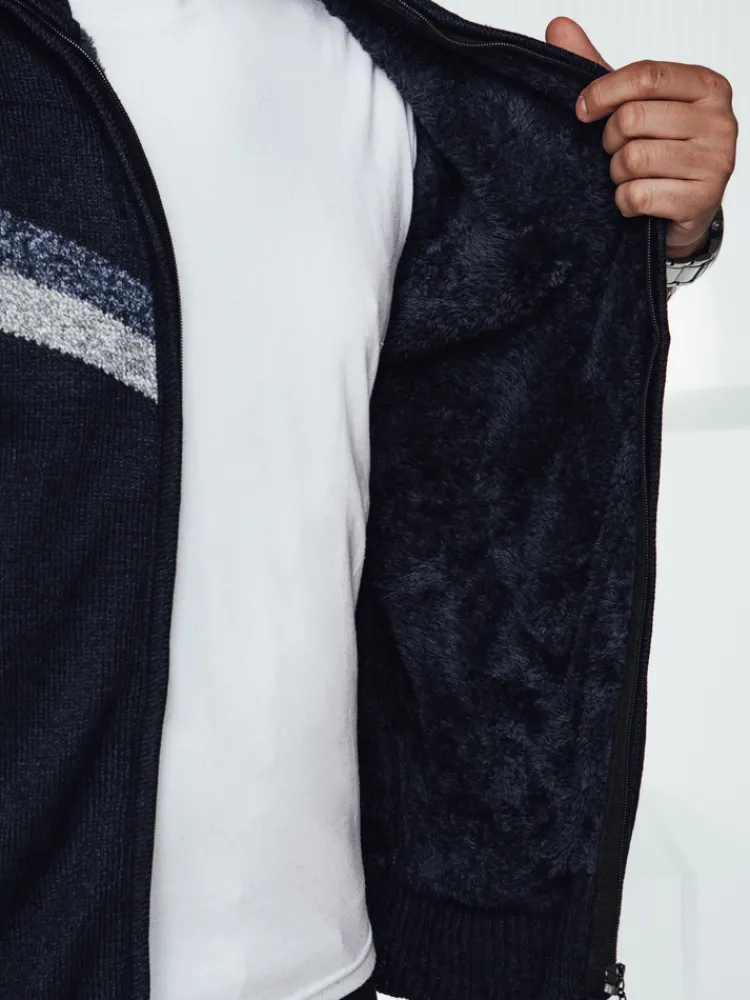 Swetry Męskie>Dstreet Sweter męski rozpinany granatowy WX2259