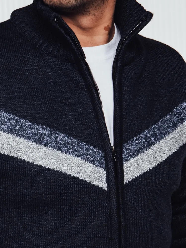 Swetry Męskie>Dstreet Sweter męski rozpinany granatowy WX2259